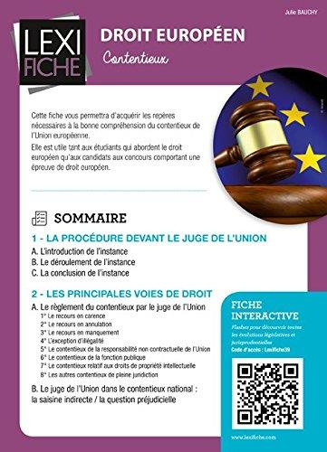 Emprunter Droit européen. Le contentieux de l'Union européenne livre