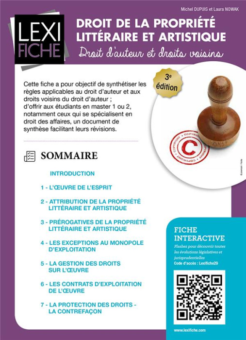 Emprunter Droit de la propriété littéraire et artistique. Droit d'auteur et droits voisin, 3e édition livre
