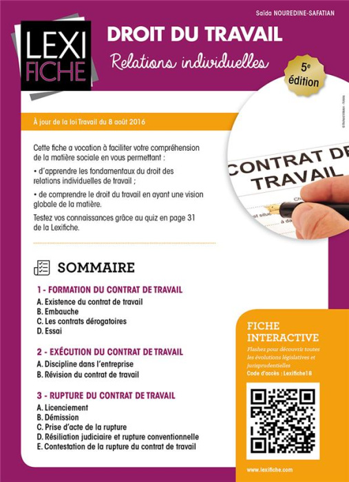 Emprunter Droit du travail. Relations individuelles, 5e édition livre