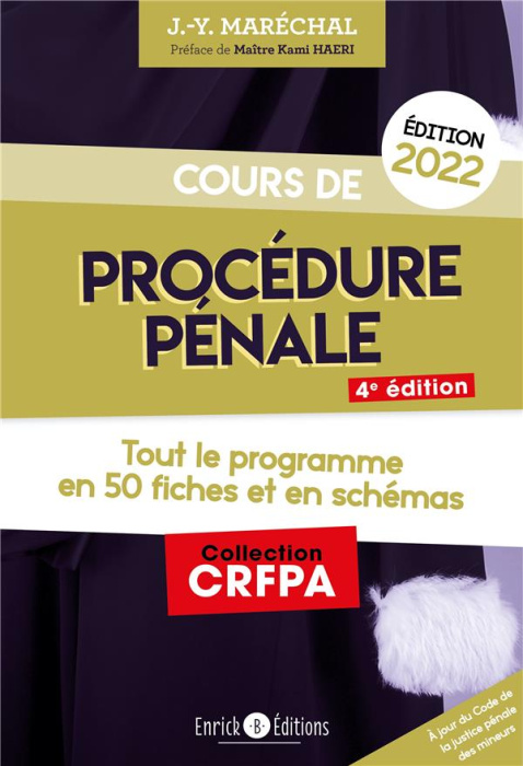 Emprunter Cours de procédure pénale. Tout le programme en 50 fiches et en schémas, Edition 2022 livre