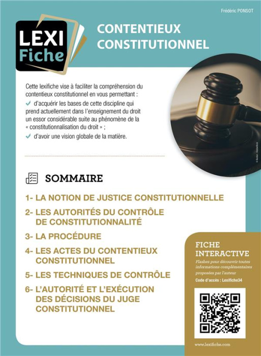Emprunter Contentieux constitutionnel livre