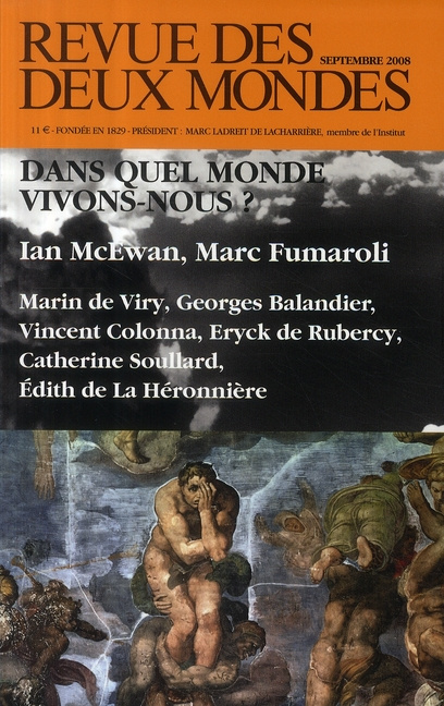 Emprunter Revue des deux Mondes Septembre 2008 : Dans quel monde vivons-nous ? livre