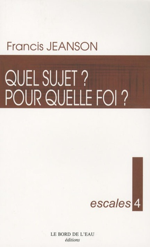 Emprunter Quel sujet ? Pour quelle foi ? livre