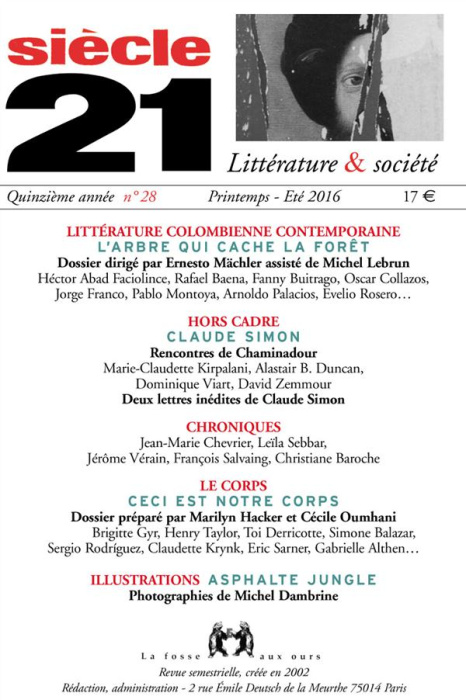 Emprunter Siècle 21 N° 28, printemps-été 2016 : Littérature colombienne contemporaine livre