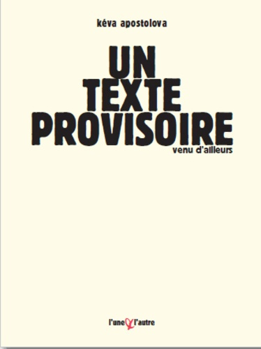 Emprunter Un texte provisoire livre
