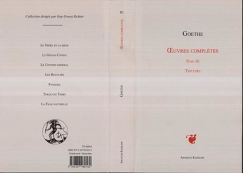 Emprunter Oeuvres complètes. Tome 3, Théâtre livre
