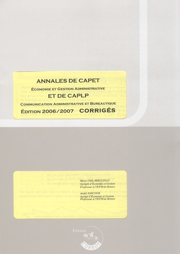 Emprunter Annales de CAPET Economie et gestion administrative et de CAPLP communication administrative et bure livre