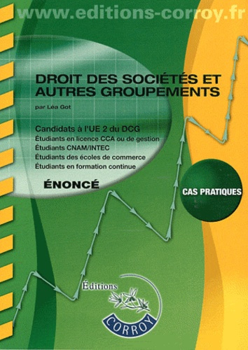 Emprunter DROIT DES SOCIETES ET AUTRES GROUPEMENTS ENONCE - CANDIDATS A L'UE 2 DU DCG (POC livre