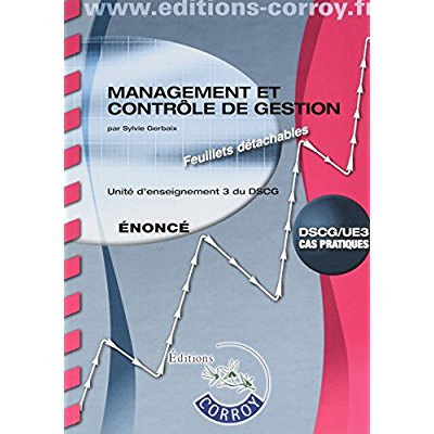 Emprunter Management et contrôle de gestion UE 3 du DSCG. Enoncé, Edition 2018 livre