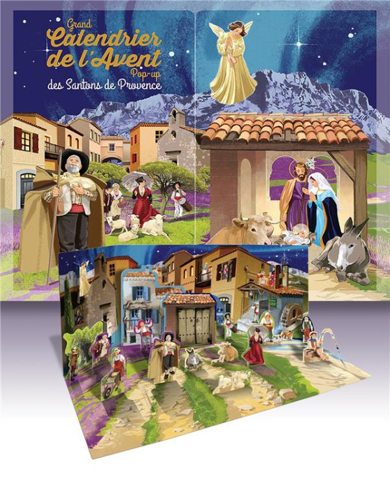 Emprunter Grand calendrier de l'Avent pop-up des Santons de Provence. Avec son livret d'accompagnement livre