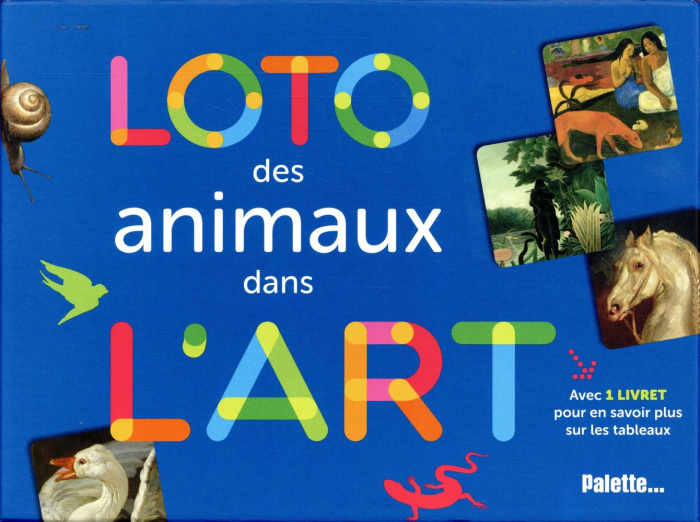 Emprunter Loto des animaux dans l'art. Avec 4 plateaux, 24 cartes et 1 livret livre