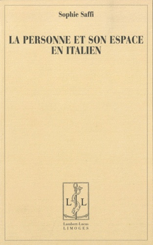 Emprunter La personne et son espace en italien livre