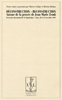 Emprunter Déconstruction-Reconstruction. Autour de la pensée de Jean-Marie Zemb livre