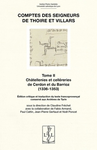 Emprunter Comptes des seigneurs de thoire et villars - tome ii . chatellenies et cellereries de cardon et du b livre