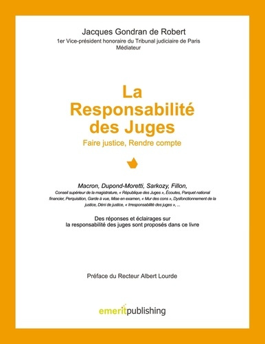 Emprunter La Responsabilité des Juges. Faire justice, Rendre compte livre