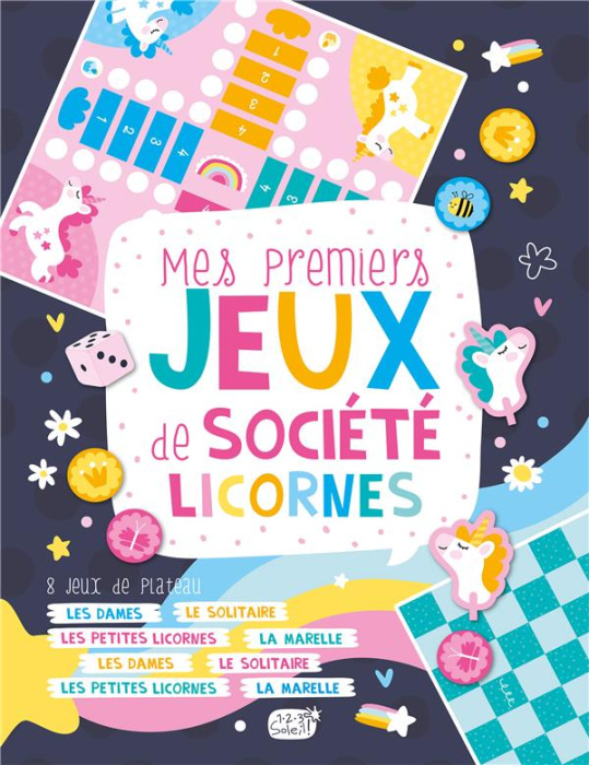Emprunter Mes premiers jeux de société Licornes. 8 jeux. Les petites licornes ; Les dames ; Le solitaire ; La livre