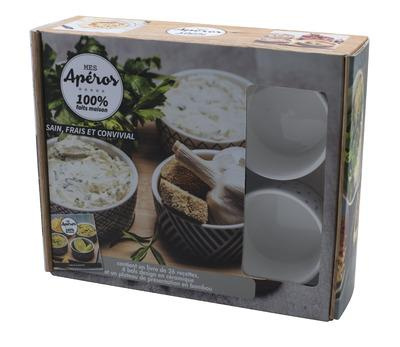 Emprunter Mes apéros 100% faits maison. Coffret livre 4 bols 1 plateau de présentation livre