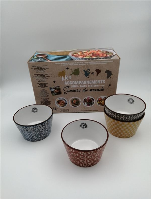 Emprunter Mes accompagnements 100% fait maison Saveurs du monde. Coffret avec 4 bols en céramique et 1 livre livre