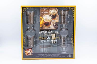 Emprunter Irish coffee facile & autres déclinaisons. Avec 4 tasses à irish coffee gravées ; 4 pailles en verre livre