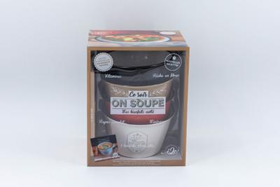 Emprunter Ce soir on soupe - Mes bienfaits santé. Avec 4 bols en céramique finition mate de 500 ml livre