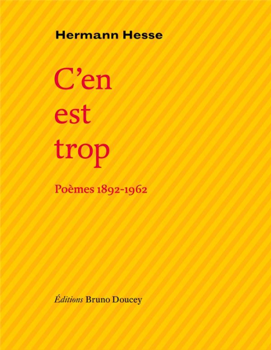 Emprunter C'en est trop. Poèmes 1892-1962 livre