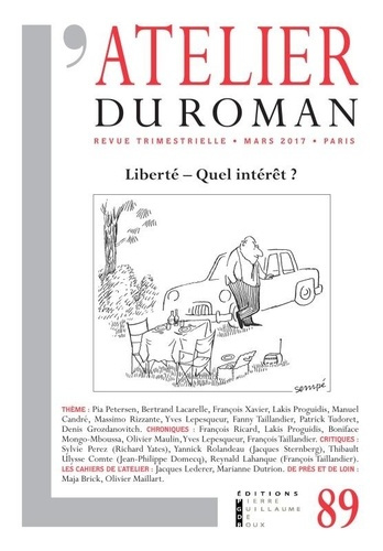 Emprunter REVUE ATELIER DU ROMAN - VOL89 - LIBERTE - QUEL INTERET livre