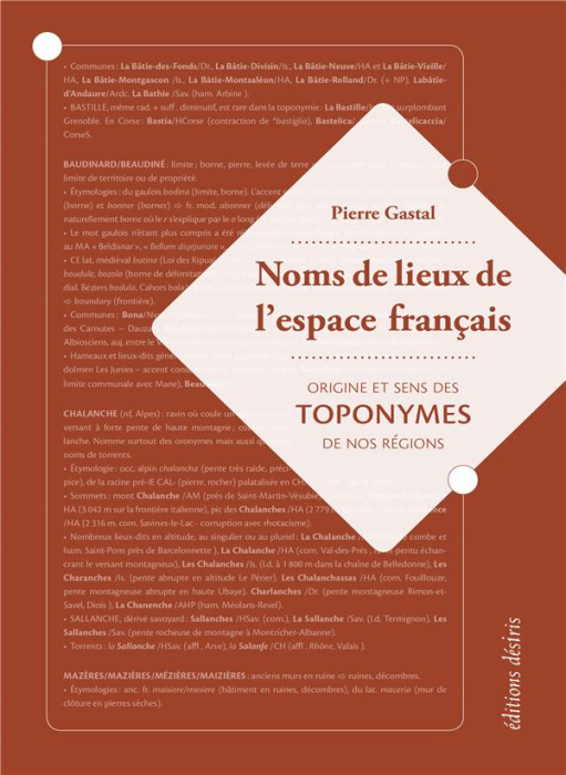 Emprunter Noms de lieux de l'espace français. Origine et sens des toponymes de nos régions livre