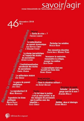 Emprunter Savoir/Agir N° 46, décembre 2018 livre