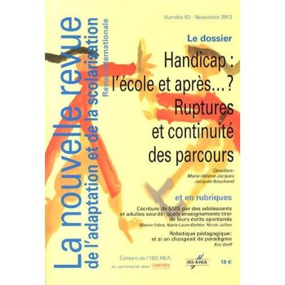 Emprunter La nouvelle revue de l'adaptation et de la scolarisation N° 63, Novembre 2013 : Handicap : l'école e livre