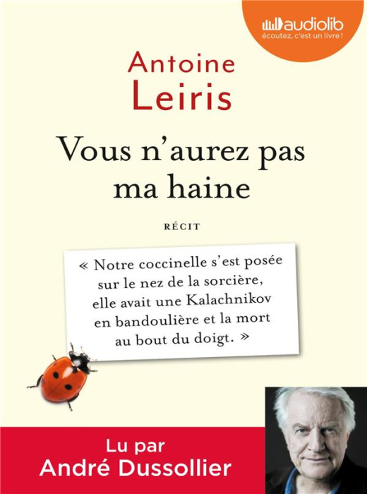 Emprunter Vous n'aurez pas ma haine. 1 CD audio MP3 livre