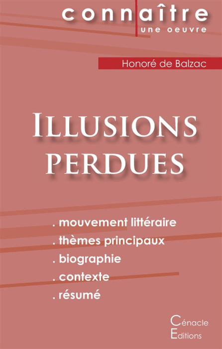 Emprunter Illusions perdues. Fiche de lecture livre