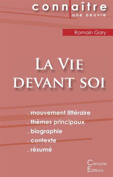 Emprunter La vie devant soi. Fiche de lecture livre