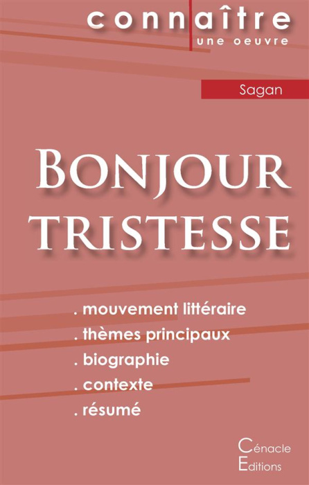 Emprunter Bonjour tristesse. Fiche de lecture livre