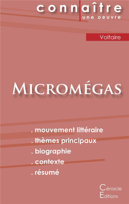 Emprunter Micromégas. Fiche de lecture livre