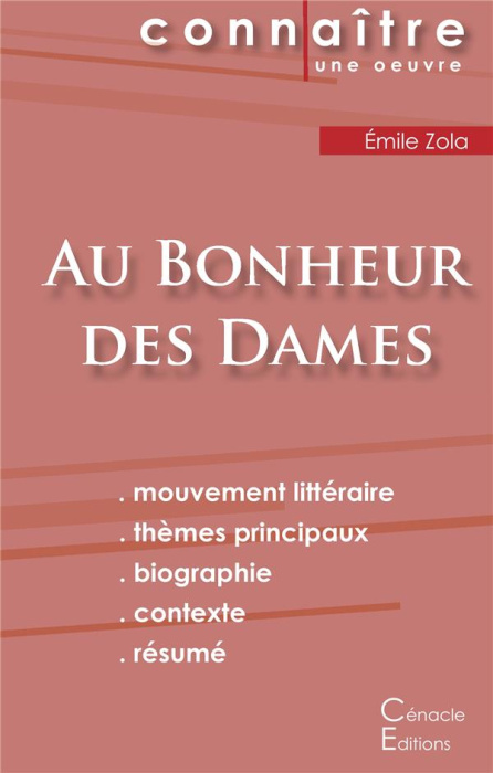 Emprunter Au bonheur des dames. Fiche de lecture livre