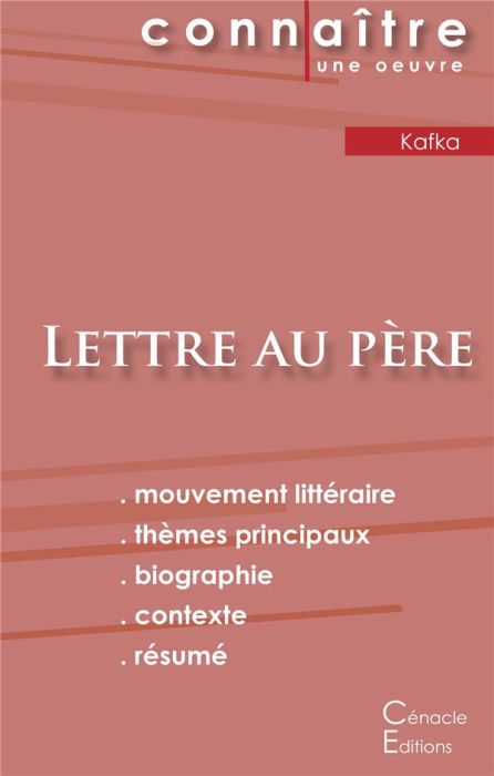 Emprunter Lettre au père. Fiche de lecture livre
