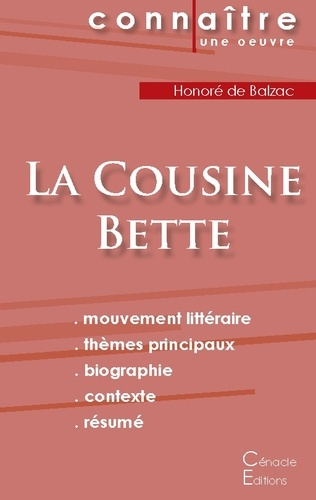 Emprunter La cousine Bette. Fiche de lecture livre
