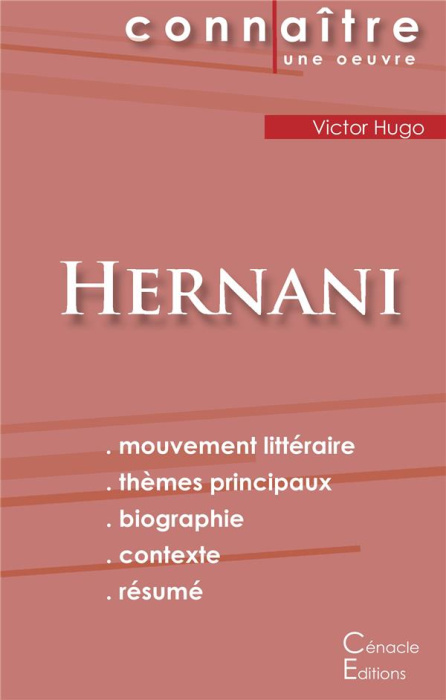 Emprunter Hernani de Victor Hugo. Fiche de lecture livre