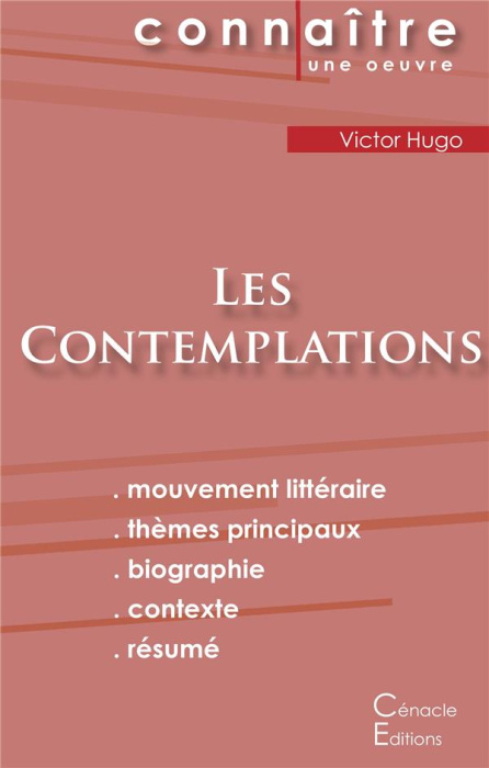 Emprunter Les contemplations. Fiche de lecture livre