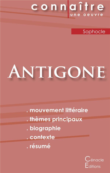 Emprunter Antigone. Fiche de lecture livre