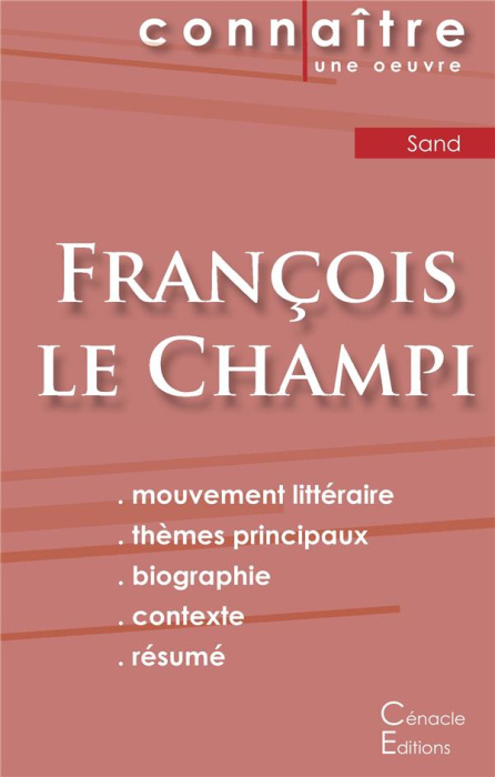 Emprunter François le champi. Fiche de lecture livre