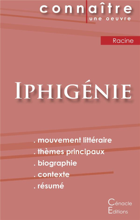Emprunter Iphigénie. Fiche de lecture livre
