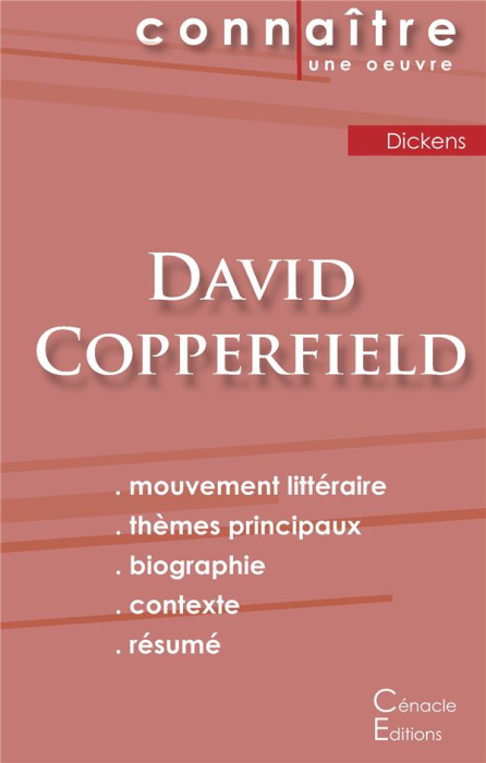 Emprunter David Copperfield. Fiche de lecture livre