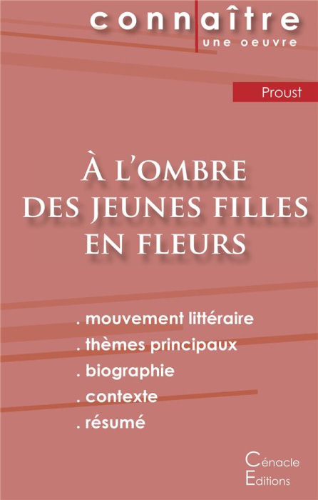 Emprunter A l'ombre des jeunes filles en fleurs. Fiche de lecture livre