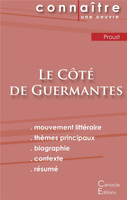 Emprunter Le côté de Guermantes. Fiche de lecture livre