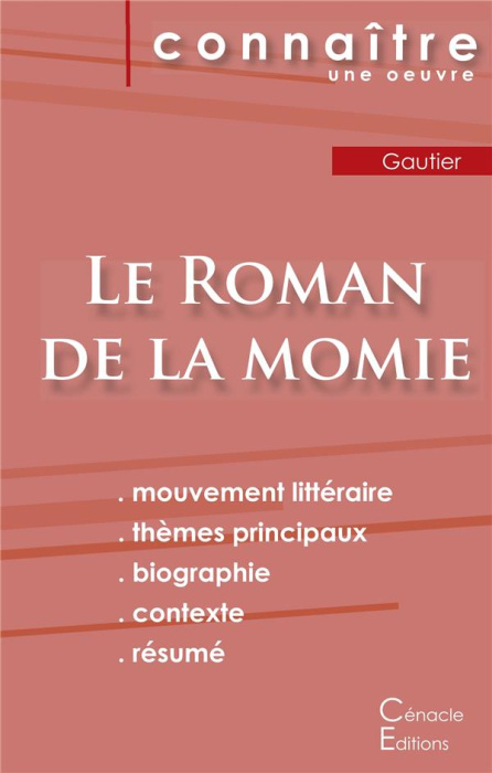 Emprunter Le roman de la momie. Fiche de lecture livre