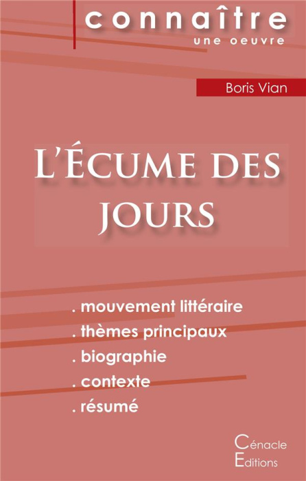 Emprunter L'écume des jours. Fiche de lecture livre