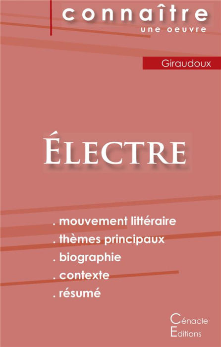 Emprunter Electre. Fiche de lecture livre