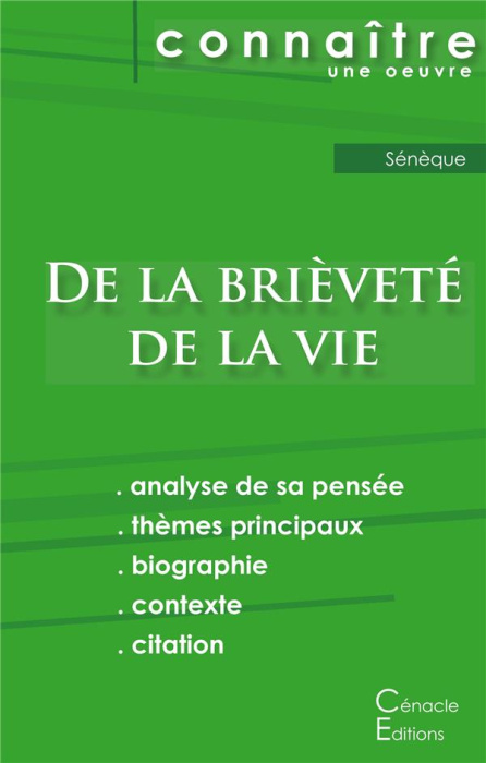 Emprunter La brièveté de la vie. Fiche de lecture livre
