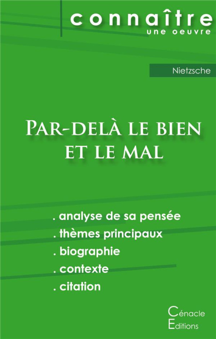 Emprunter Par-delà le bien et le mal. Fiche de lecture livre